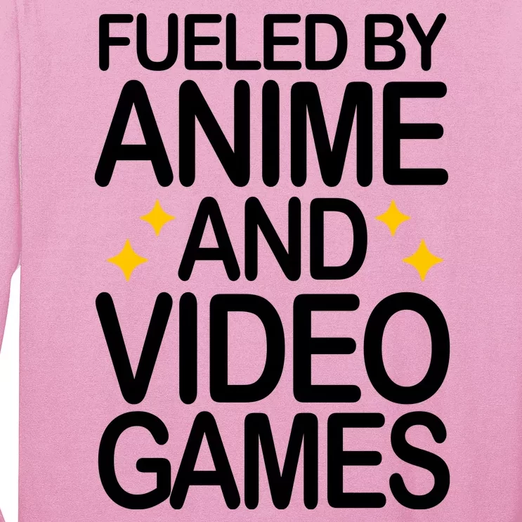 Fueled By Anime And Video Games Gaming Long Sleeve Shirt