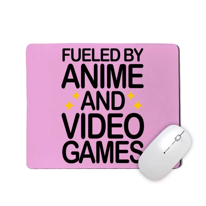 Fueled By Anime And Video Games Gaming Mousepad