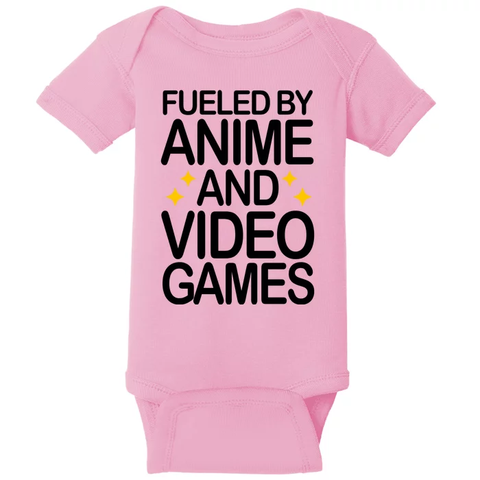 Fueled By Anime And Video Games Gaming Baby Bodysuit