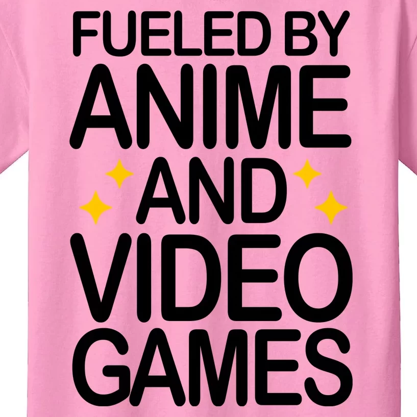 Fueled By Anime And Video Games Gaming Kids T-Shirt