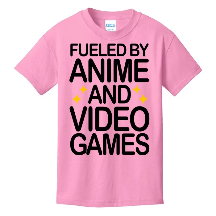 Fueled By Anime And Video Games Gaming Kids T-Shirt