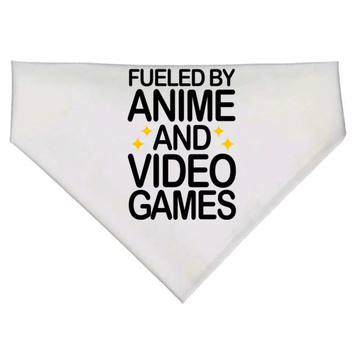 Fueled By Anime And Video Games Gaming USA-Made Doggie Bandana