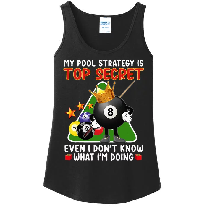 Funny Billiards Art For Men Women Billiards Pool Players Ladies Essential Tank