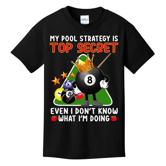 Funny Billiards Art For Men Women Billiards Pool Players Kids T-Shirt