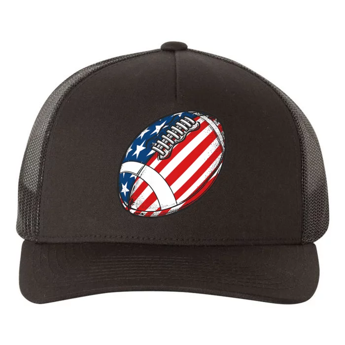 Football Ball American Flag U.S.A. Great Gifts Idea Yupoong Adult 5-Panel Trucker Hat