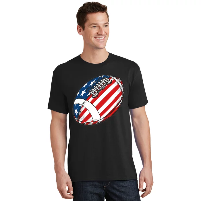 Football Ball American Flag U.S.A. Great Gifts Idea T-Shirt