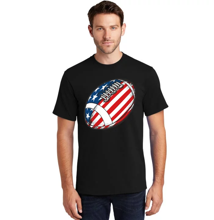 Football Ball American Flag U.S.A. Great Gifts Idea Tall T-Shirt