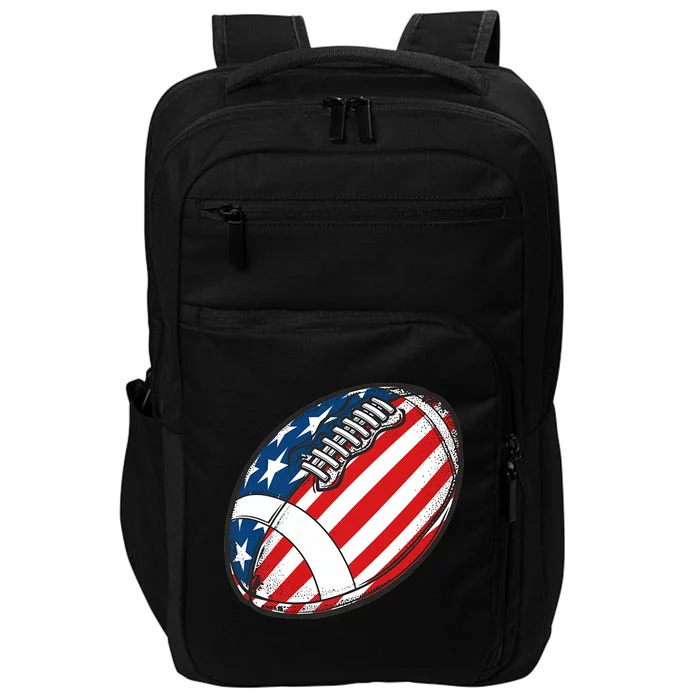 Football Ball American Flag U.S.A. Great Gifts Idea Impact Tech Backpack