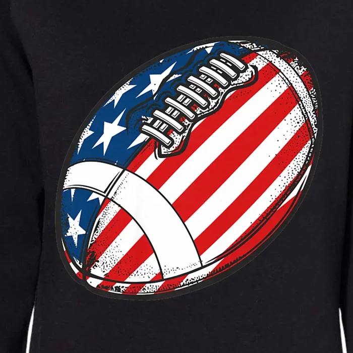 Football Ball American Flag U.S.A. Great Gifts Idea Womens California Wash Sweatshirt