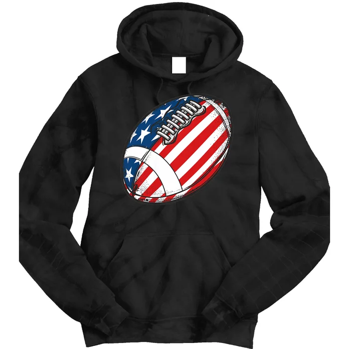 Football Ball American Flag U.S.A. Great Gifts Idea Tie Dye Hoodie