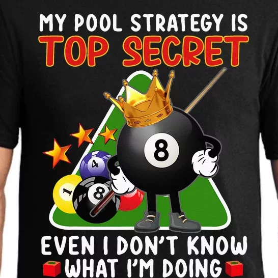 Funny Billiards Art For Men Women Billiards Pool Players Pajama Set