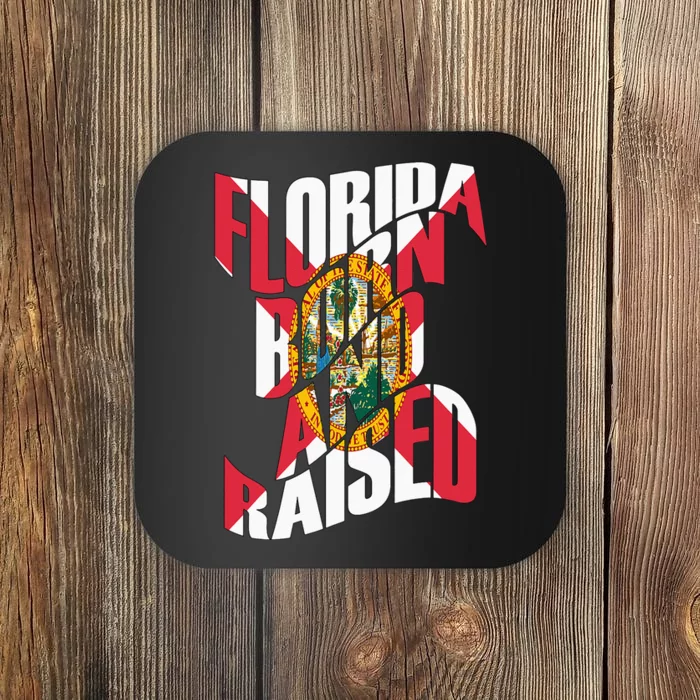 Florida Born And Raised Florida State Flag Coaster