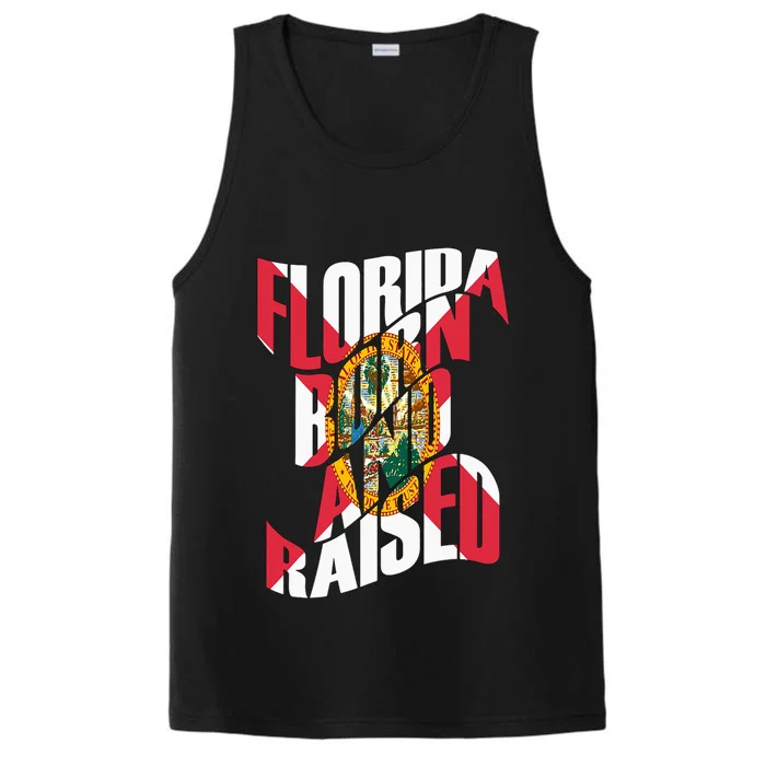 Florida Born And Raised Florida State Flag Performance Tank