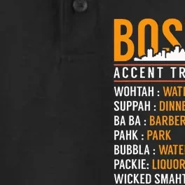 Funny Boston Accent Translator Dry Zone Grid Performance Polo