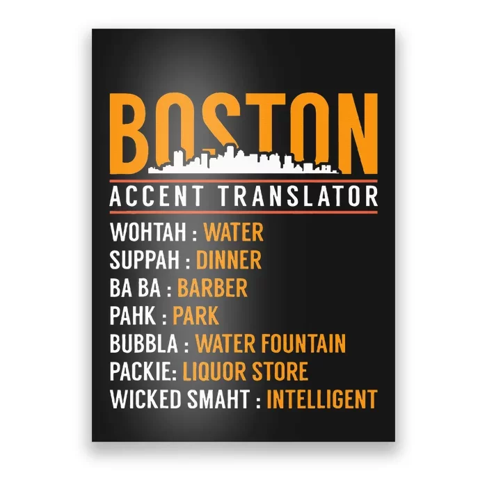 Funny Boston Accent Translator Poster