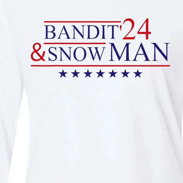 Funny Bandit And Snowman 2024 Election Cool Bandit & Snowman Womens Cotton Relaxed Long Sleeve T-Shirt