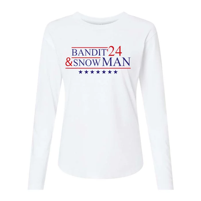 Funny Bandit And Snowman 2024 Election Cool Bandit & Snowman Womens Cotton Relaxed Long Sleeve T-Shirt