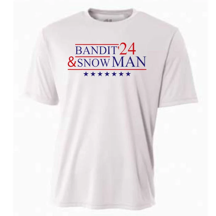 Funny Bandit And Snowman 2024 Election Cool Bandit & Snowman Cooling Performance Crew T-Shirt