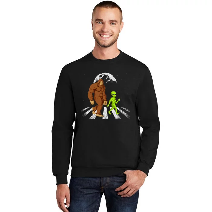 Funny Bigfoot Alien Moon Sasquatch Ufo Space Tall Sweatshirt