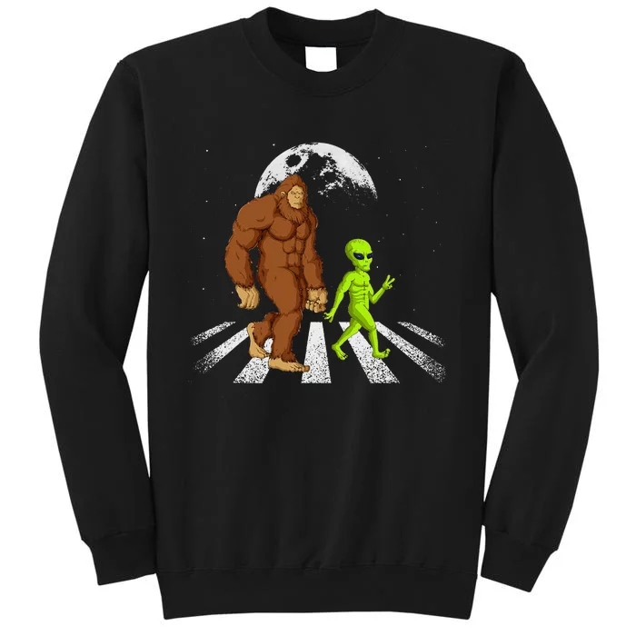 Funny Bigfoot Alien Moon Sasquatch Ufo Space Tall Sweatshirt