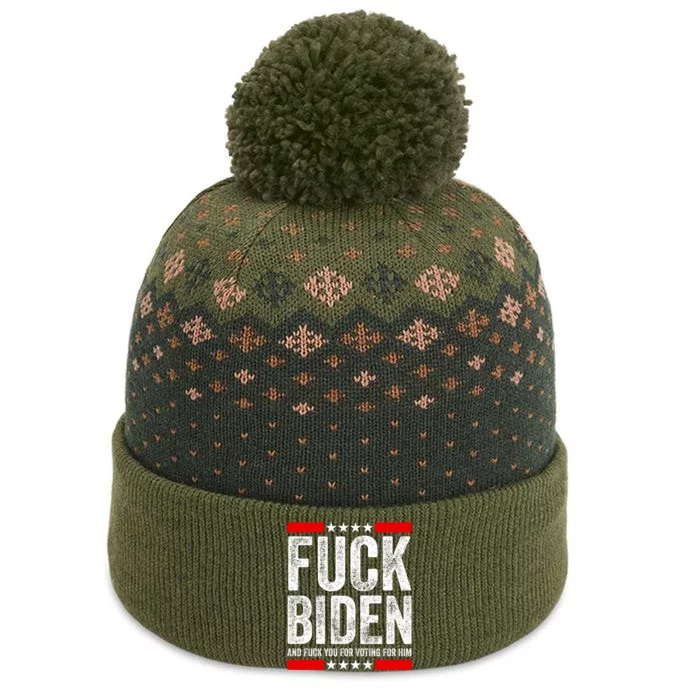 Fuck Biden And You For Voting For Him Political Gift The Baniff Cuffed Pom Beanie