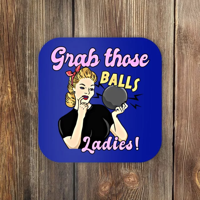 Funny Bowling Art For Bowler Ball Bowling Lover Great Gift Coaster