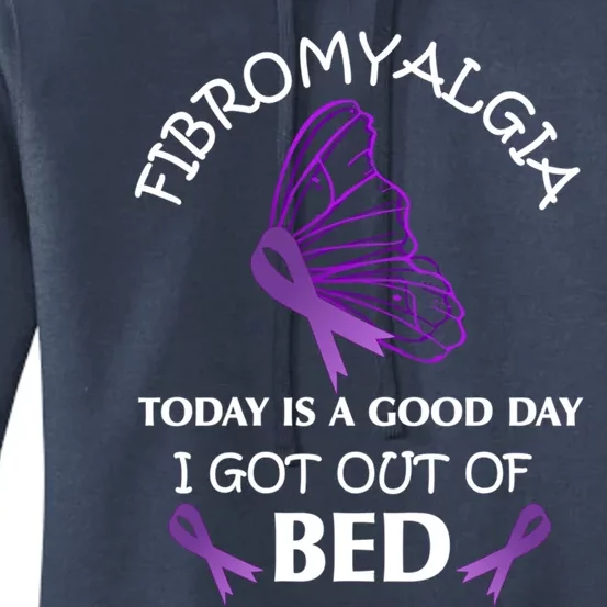 Fibromyalgia Butterfly Awareness Graphic Meaningful Gift Women's Pullover Hoodie