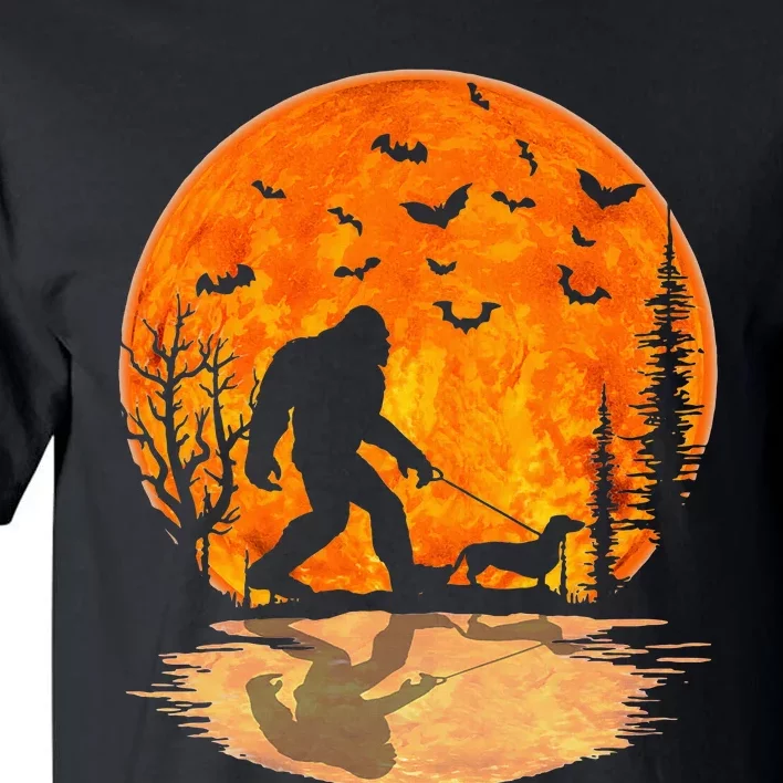 Funny Bigfoot and Wiener Dog Halloween Costume Tall T-Shirt