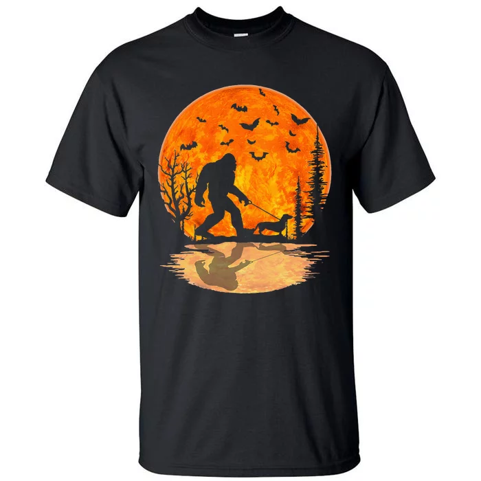 Funny Bigfoot and Wiener Dog Halloween Costume Tall T-Shirt