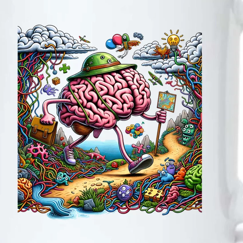 Funny Brain Adventure AlzheimerS For Patient And Caregivers Great Gift Black Color Changing Mug