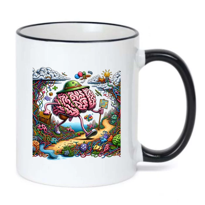 Funny Brain Adventure AlzheimerS For Patient And Caregivers Great Gift Black Color Changing Mug