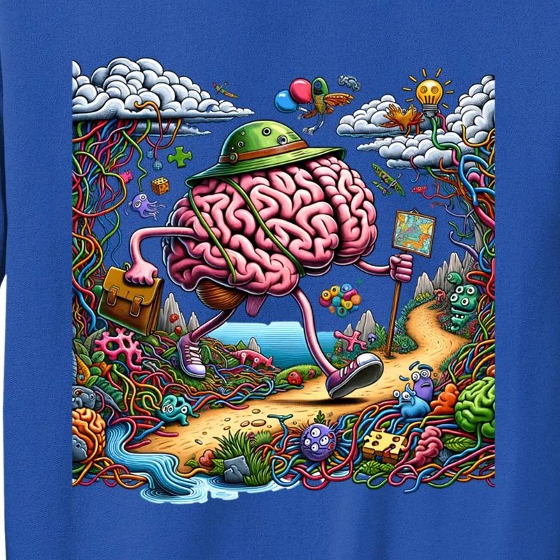 Funny Brain Adventure AlzheimerS For Patient And Caregivers Great Gift Tall Sweatshirt