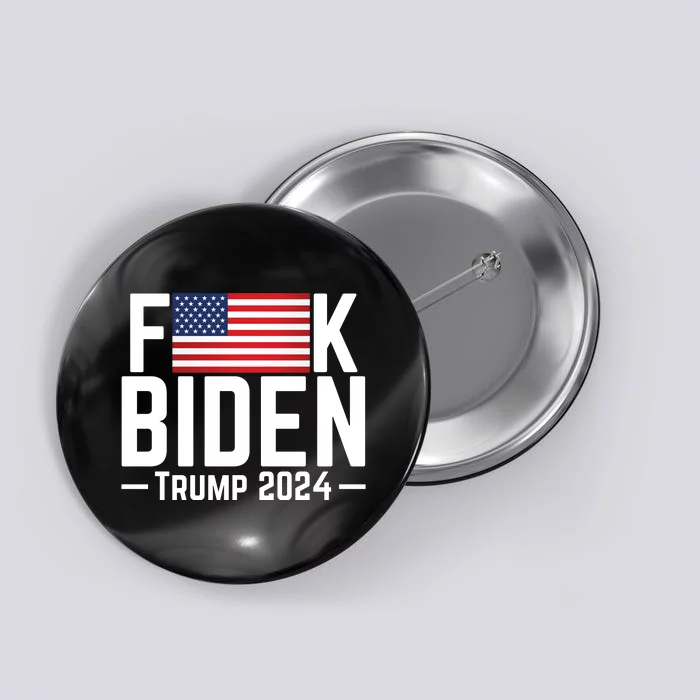 Fuck Biden American Flag Trump 2024 Shirt Button