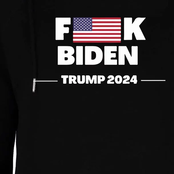 Fuck Biden American Flag Impeach Biden Trump 2024 Womens Funnel Neck Pullover Hood