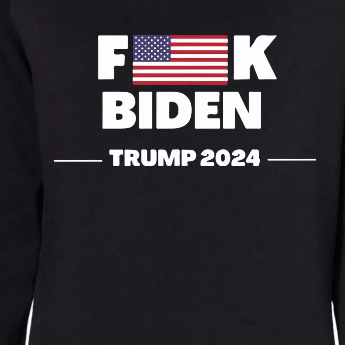 Fuck Biden American Flag Impeach Biden Trump 2024 Womens California Wash Sweatshirt