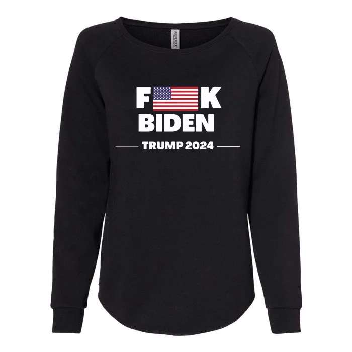 Fuck Biden American Flag Impeach Biden Trump 2024 Womens California Wash Sweatshirt