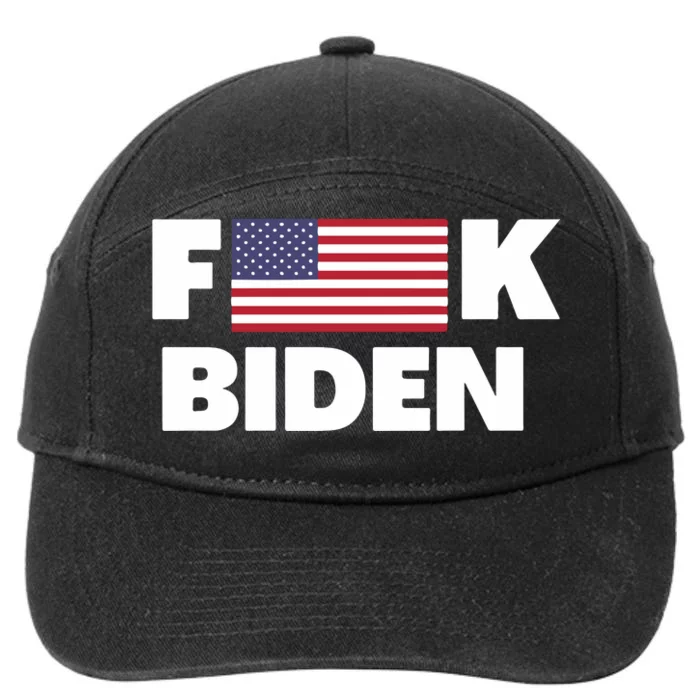 Fuck Biden American Flag Impeach Biden 7-Panel Snapback Hat