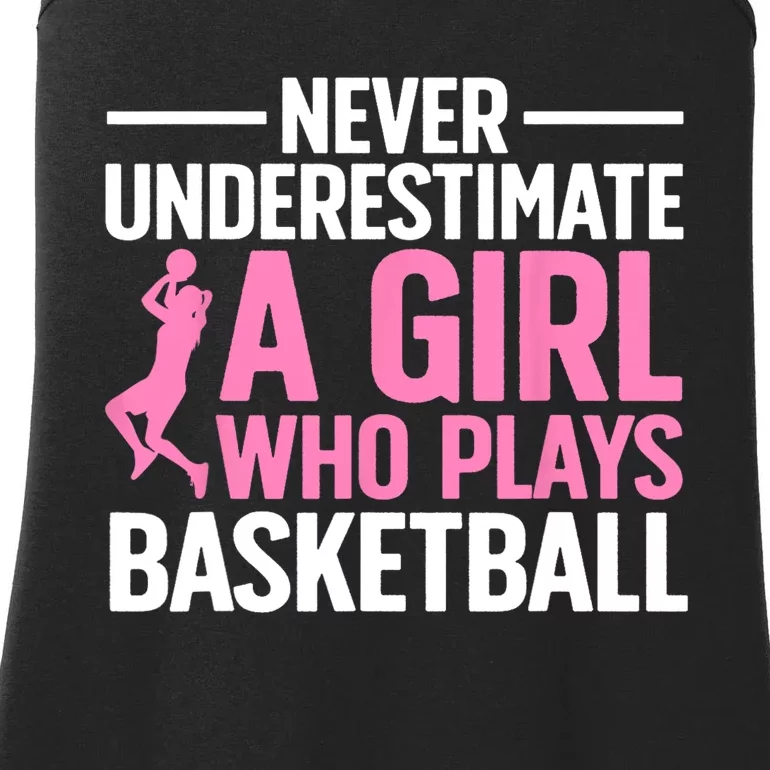 Funny Basketball Art For Girls Teens Basketball Player Ladies Essential Tank