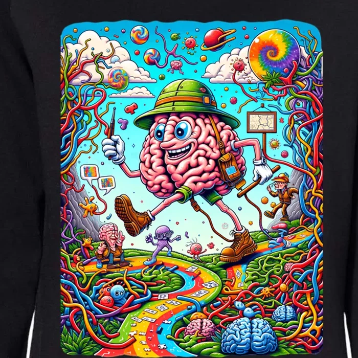 Funny Brain Adventure Landscape AlzheimerS Awareness Gift Womens California Wash Sweatshirt