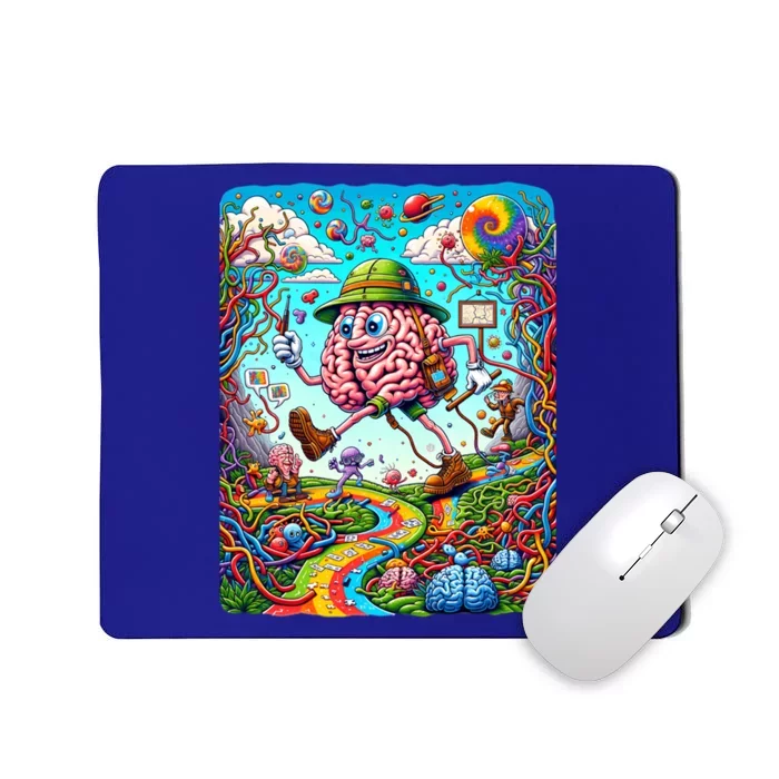 Funny Brain Adventure Landscape AlzheimerS Awareness Gift Mousepad