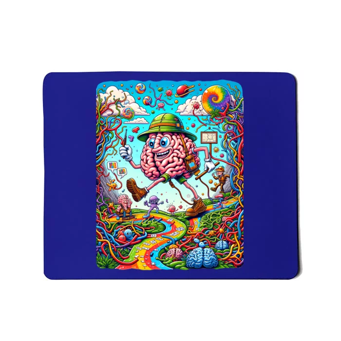 Funny Brain Adventure Landscape AlzheimerS Awareness Gift Mousepad