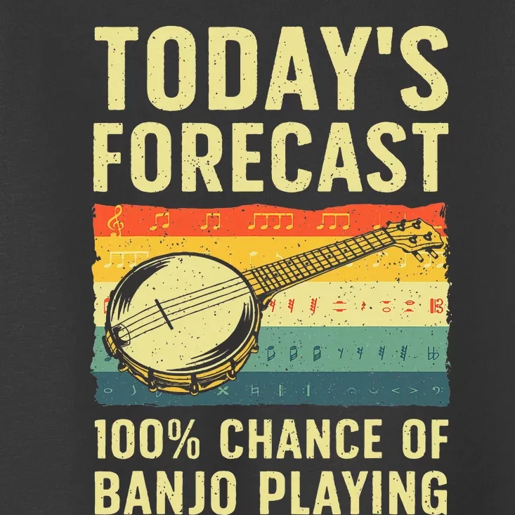 Funny Banjo Art For Women Bluegrass Instrument Player Toddler T-Shirt