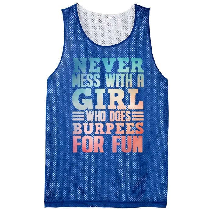 Funny Burpee Art Fitness Workout Gym Burpees Cute Gift Mesh Reversible Basketball Jersey Tank