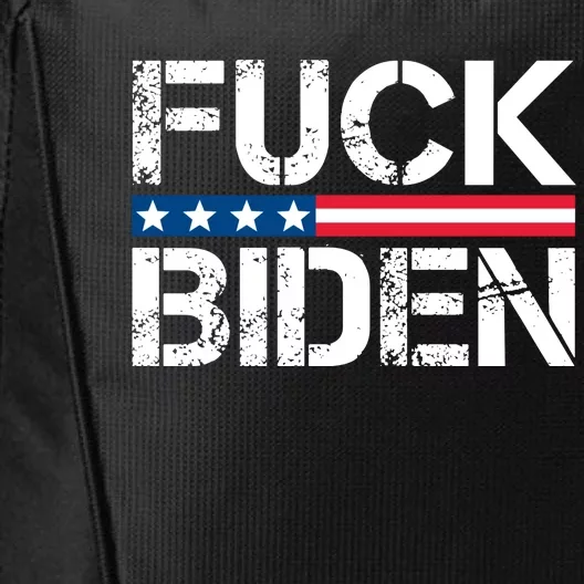 Fuck Biden American Flag Funny Anti Biden Fuck Joe Biden City Backpack