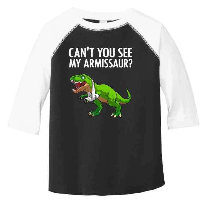 Funny Broken Arm For Hand Wrist Injury Dinosaur Toddler Fine Jersey T-Shirt