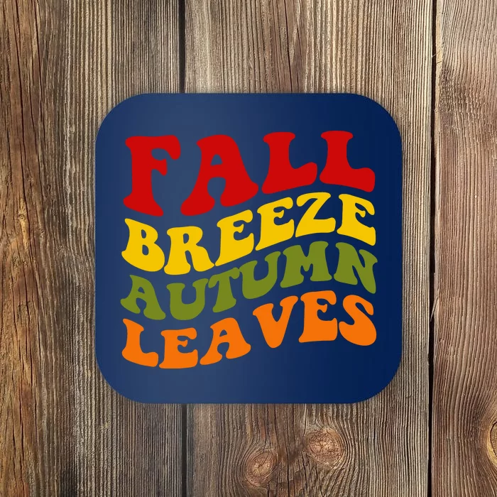 Fall Breeze Autumn Leaves Retro Coaster