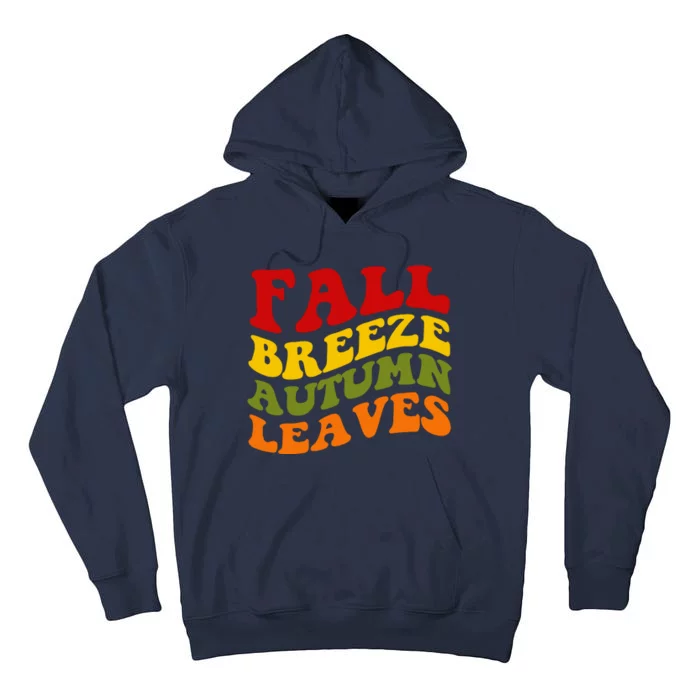 Fall Breeze Autumn Leaves Retro Tall Hoodie