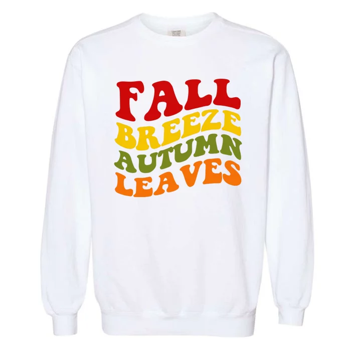 Fall Breeze Autumn Leaves Retro Garment-Dyed Sweatshirt