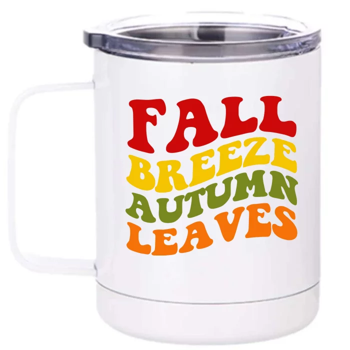 Fall Breeze Autumn Leaves Retro Front & Back 12oz Stainless Steel Tumbler Cup