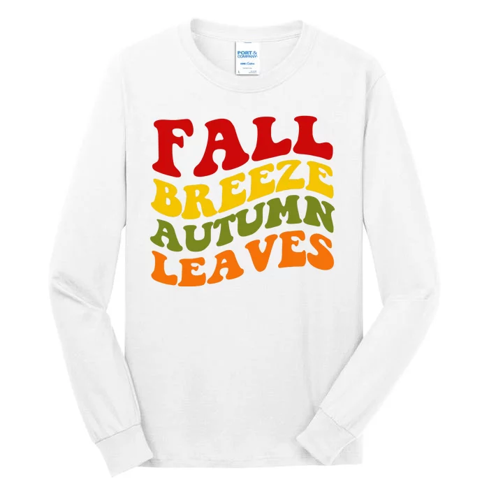 Fall Breeze Autumn Leaves Retro Tall Long Sleeve T-Shirt